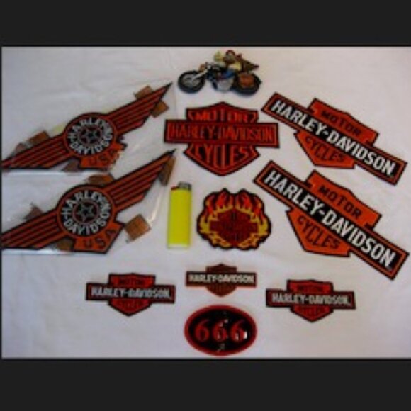 HARLEY-DAVIDSON 'Embroidered' Patches"Genuine Licenced Product"(Brand New w/Tag) - Picture 1 of 12